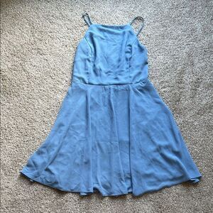 Lulu's Sky Blue Spaghetti Strap Dress